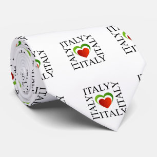 Jag älskar italien med italienska flaggafärger slips