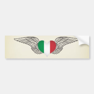 Jag älskar italien - vingar bildekal