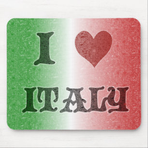 Jag älskar Italien Vintage Flag Musmatta