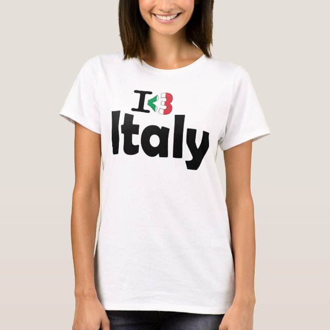 Jag älskar italienflaggaT-tröja Tee (Framsida)
