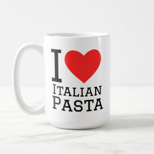 Jag älskar italiensk pasta kaffemugg