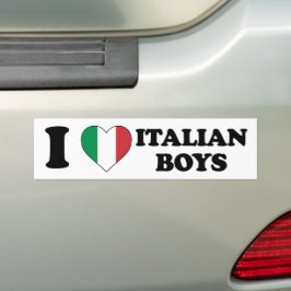 Jag älskar italienska pojkar bildekal