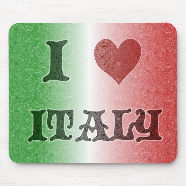 Jag älskar italienvintageflagga Mousepad Musmatta (Framsidan)