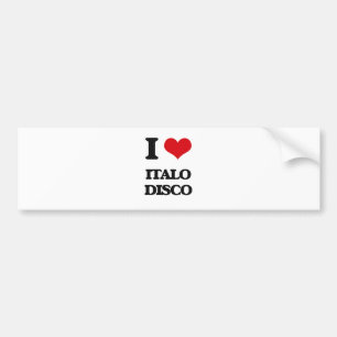 Jag älskar ITALO-DISKO Bildekal