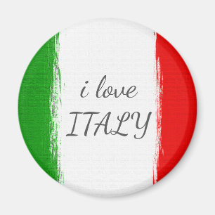 Jag älskar Italy.Flag av Italy. Magnet