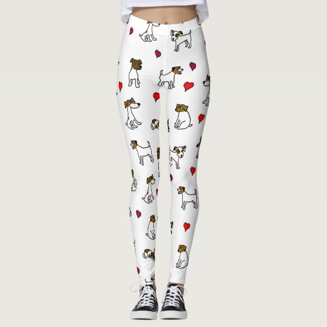Jag älskar Jack Russell Terrier Leggings (Framsida)