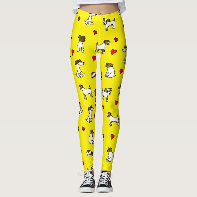 Jag älskar Jack Russell Terrier Leggings (Framsida)