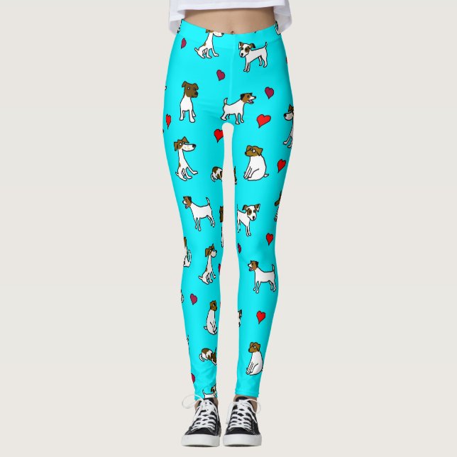 Jag älskar Jack Russell Terrier Leggings (Framsida)