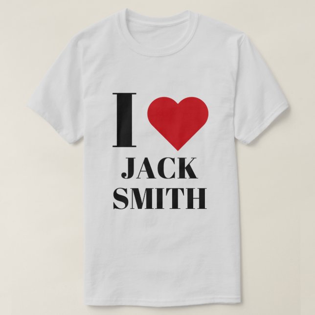 Jag älskar Jack Smith T Shirt (Design framsida)