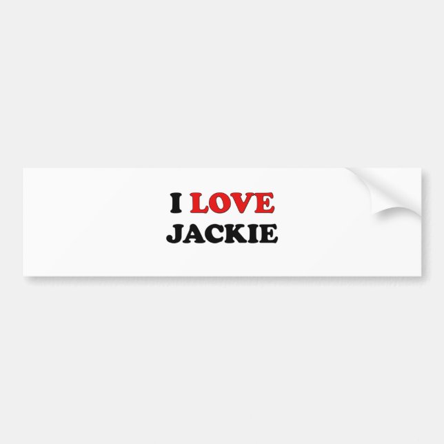 Jag älskar Jackie Bildekal (Framsidan)