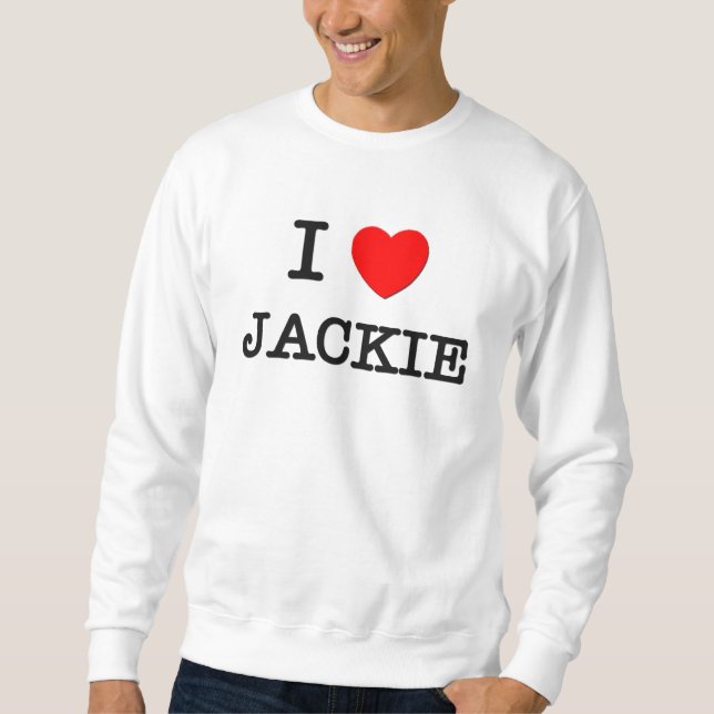 Jag älskar Jackie Lång Ärmad Tröja (Framsida)