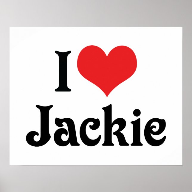 Jag älskar Jackie Poster (Framsidan)