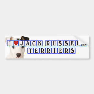 JAG ÄLSKAR JACKRUSSELL TERRIERS - KVARTER BILDEKAL
