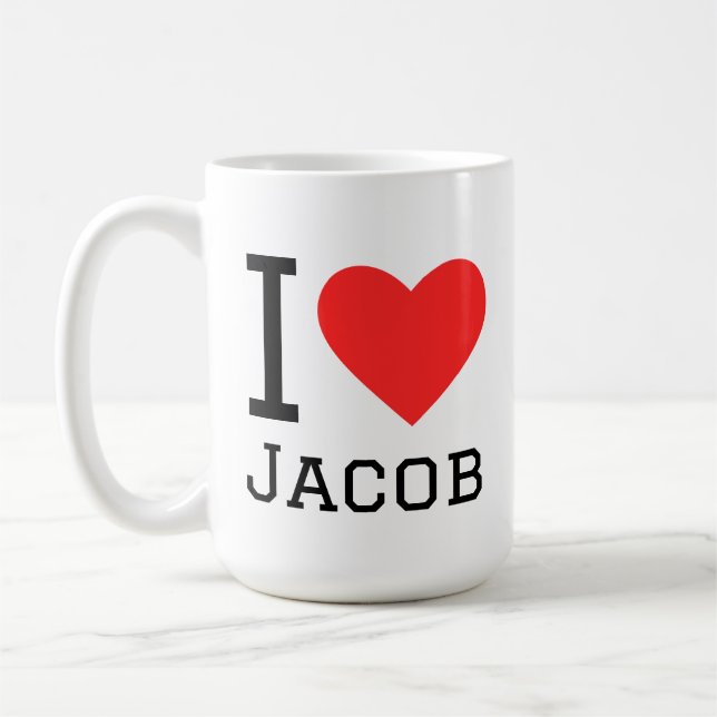 Jag älskar jacob kaffemugg (Vänster)