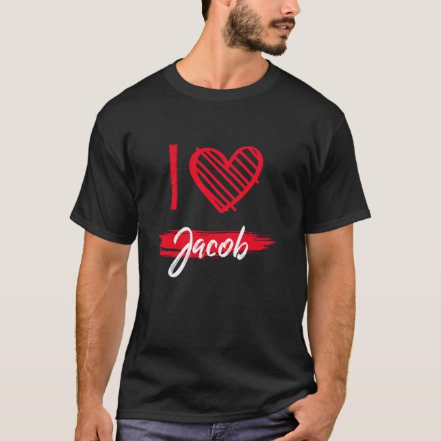 Jag älskar JACOB T-Shirt Jag älskar JACOB (Framsida)