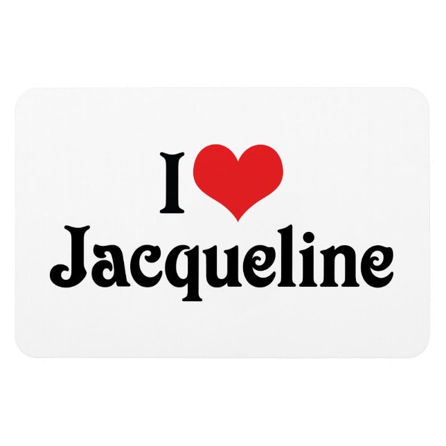 Jag älskar Jacqueline Magnet (Horisontell)