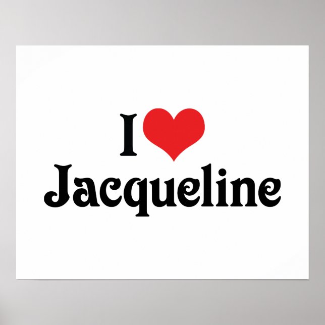 Jag älskar Jacqueline Poster (Framsidan)