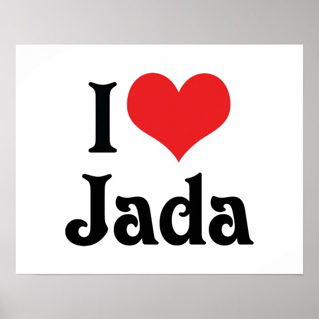 Jag älskar Jada Poster (Framsidan)