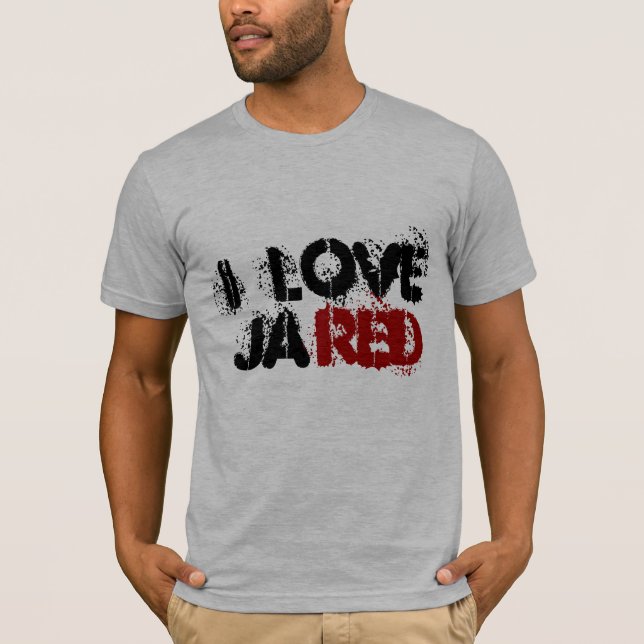 jag älskar, jaen som är röd tee shirt (Framsida)
