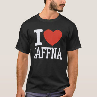 Jag älskar JAFFNA City Heart Grafisk souvenir resa T Shirt