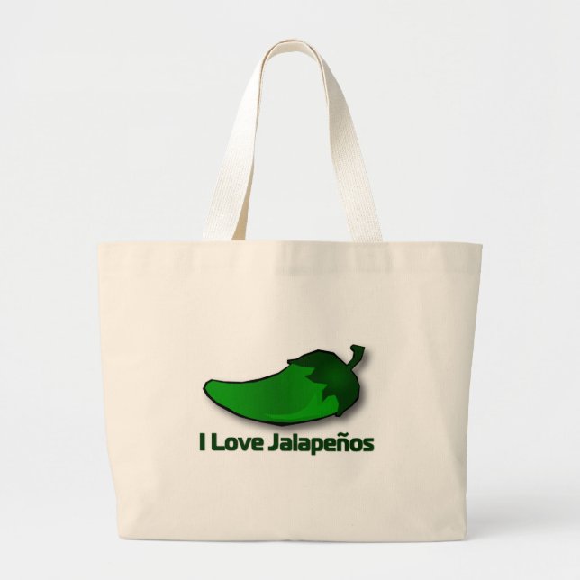 Jag älskar Jalapenos Jumbo Tygkasse (Framsidan)