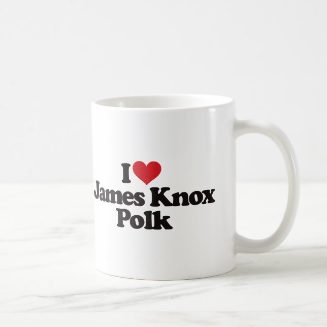 Jag älskar James Knox Polk Kaffemugg (Höger)