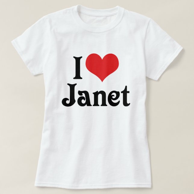Jag älskar Janet T-shirt (Design framsida)