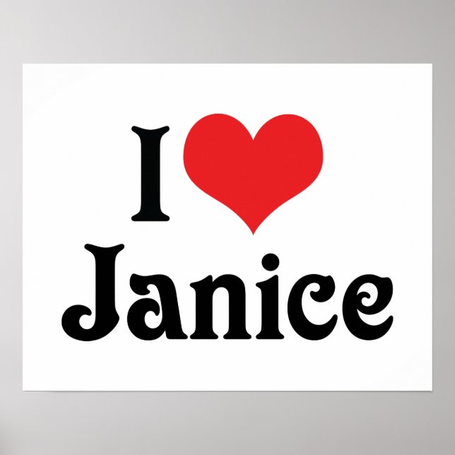 Jag älskar Janice Poster (Framsidan)