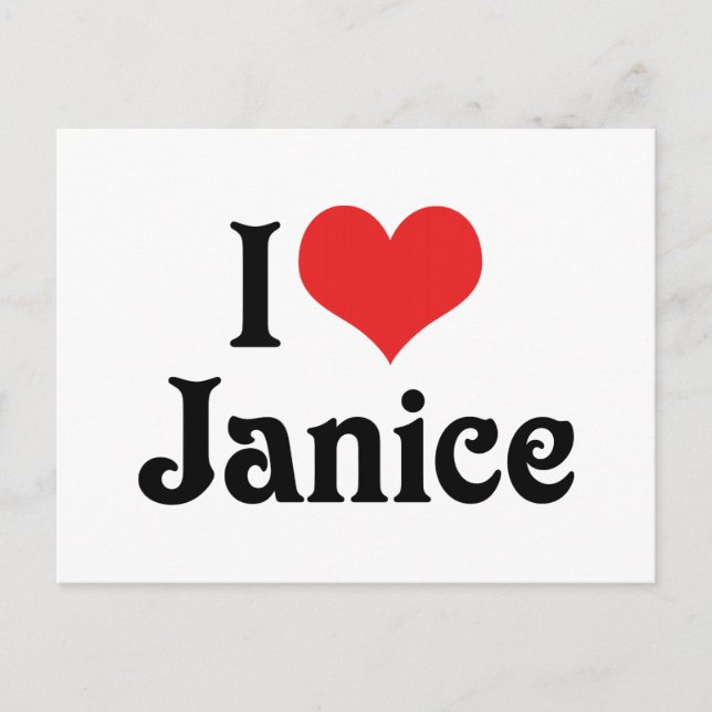 Jag älskar Janice Vykort (Framsida)