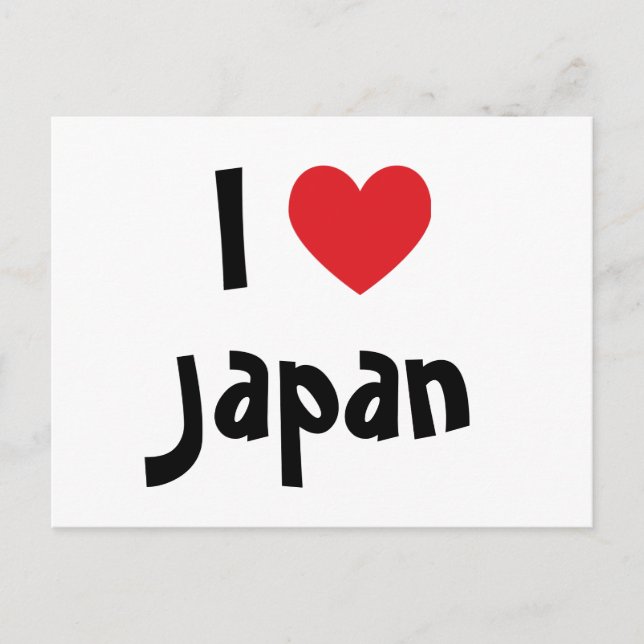 Jag älskar Japan Vykort (Framsida)