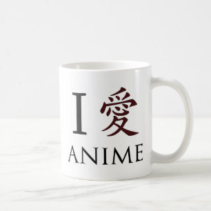 Jag älskar japansk Anime Kaffemugg