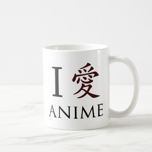 Jag älskar japansk Anime Kaffemugg (Höger)