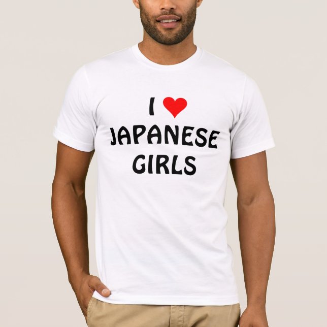 JAG ÄLSKAR JAPANSKA FLICKOR T-SHIRT (Framsida)