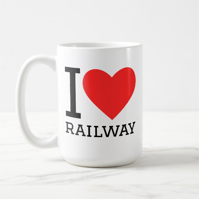 Jag älskar järnväg  kaffemugg (Vänster)