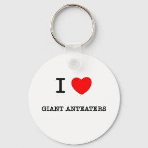 Jag älskar JÄTTE- ANTEATERS Nyckelring