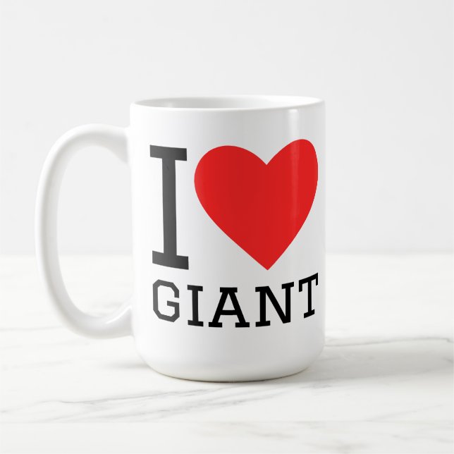 Jag älskar jätte kaffemugg (Vänster)