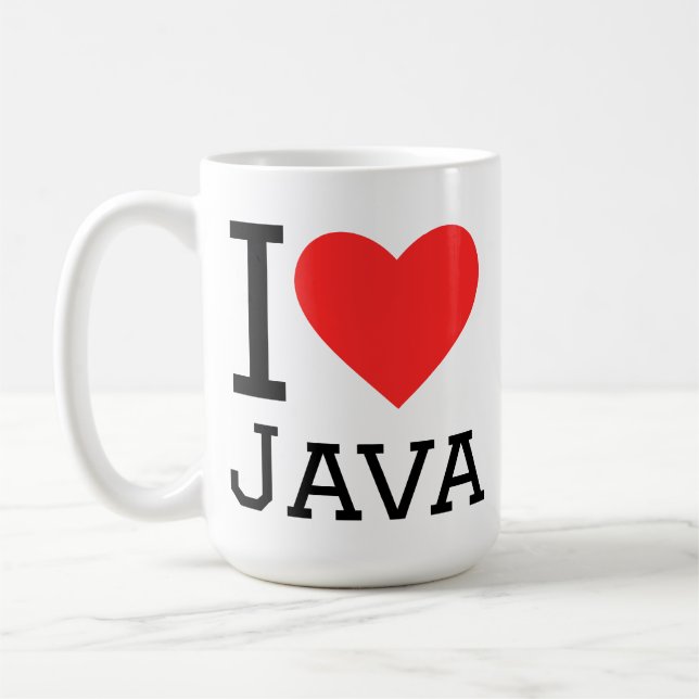 Jag älskar Java  Kaffemugg (Vänster)