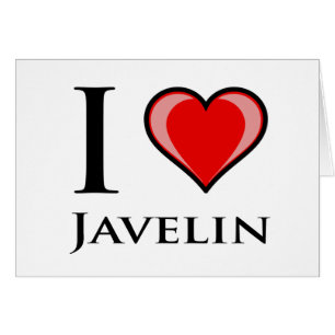 Jag älskar javelinen hälsningskort