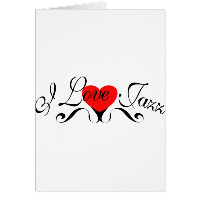 Jag älskar Jazz Hälsningskort (Framsidan)