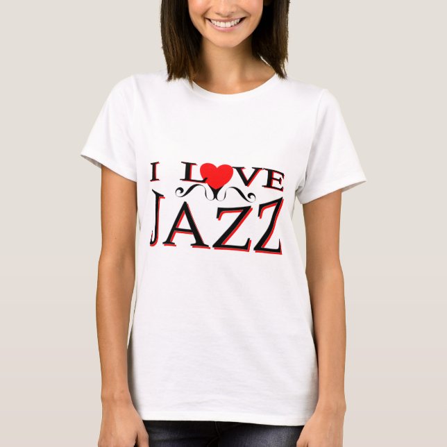 Jag älskar Jazz T-shirt (Framsida)