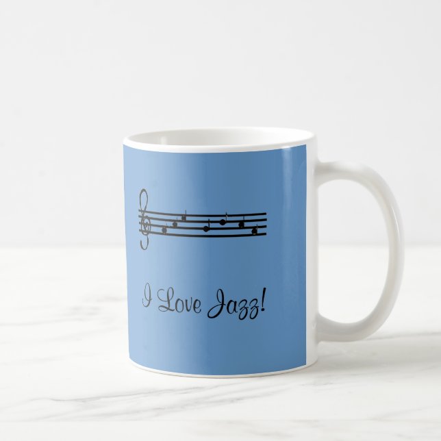Jag älskar jazzmusik kaffemugg (Höger)