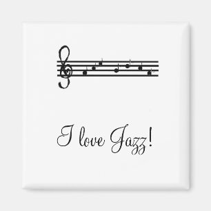 Jag älskar jazzmusik magnet