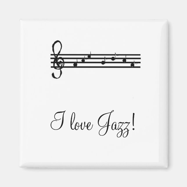 Jag älskar jazzmusik magnet (Framsidan)