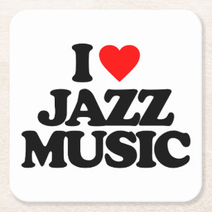 JAG ÄLSKAR JAZZMUSIK UNDERLÄGG PAPPER KVADRAT