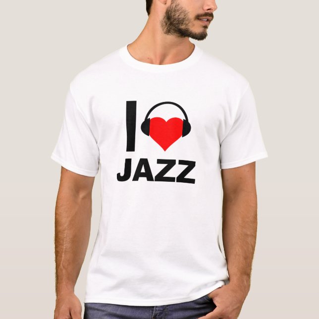 Jag älskar jazzrolig t-shirt (Framsida)