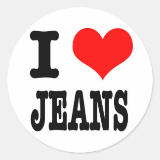 JAG ÄLSKAR JEANS RUNT KLISTERMÄRKE