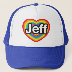 Jag älskar Jeff. Jag älskar dig Jeff. Hjärta Keps