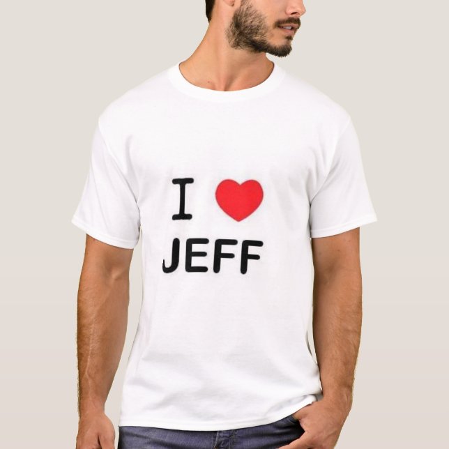 Jag älskar Jeff T-shirt (Framsida)