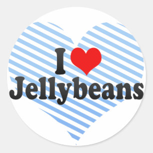 Jag älskar Jellybeans Runt Klistermärke