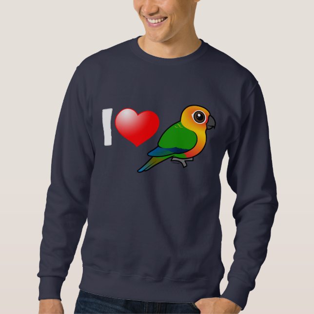 Jag älskar Jenday Conures Sweatshirt (Framsida)
